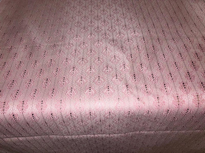 Silk Brocade fabric 44"baby pink  motif with subtle lurex dots  BRO1066[3]