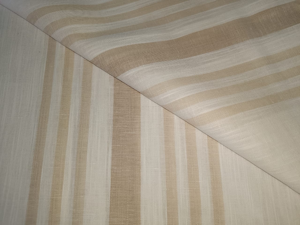 Linen 55% COTTON 45% Fabric 58" wide STRIPE [15418]