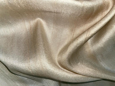 100% TUSSAR GEORGETTE SATIN SILK NATURAL COLOR FABRIC 44" WIDE [15538]