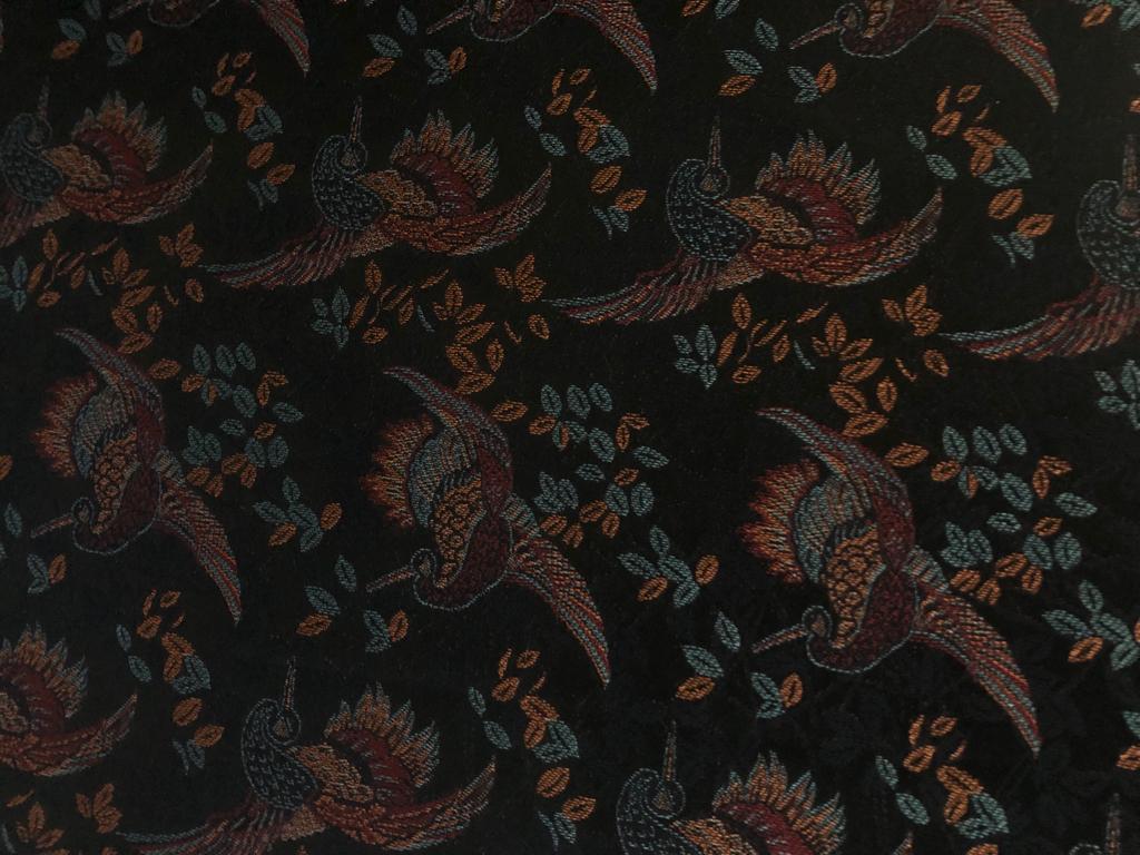 WOOL SUITING 58" wide 52% WOOL 48% POLY birds jacquard [15590]