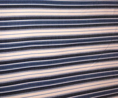 100% cotton poplin  twill weave blue /white stripe 56" wide [18385]