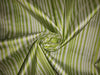Silk dupioni stripe green and ivory color 54" wide DUP#S48[3]