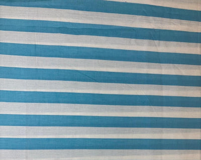100% Cotton Poplin 58" wide  blue and white stripes [18324]