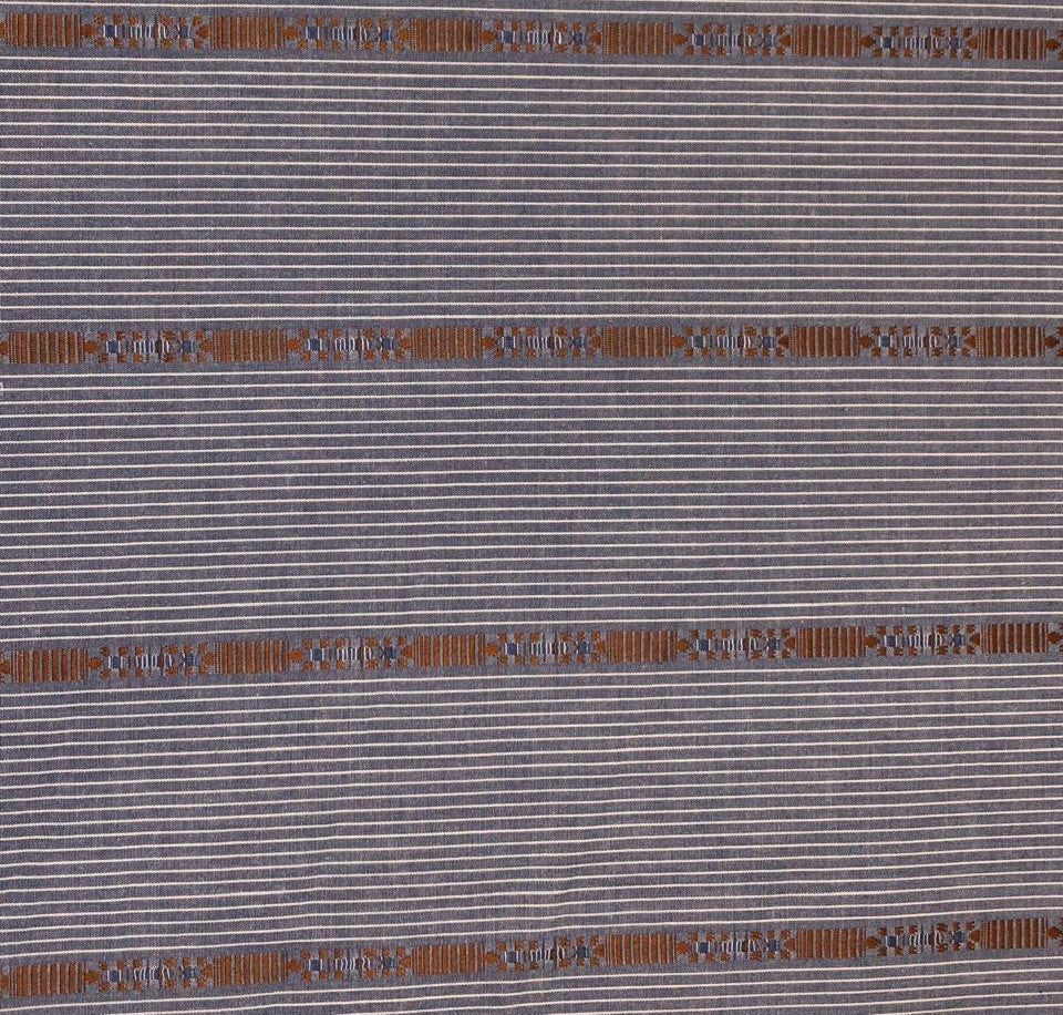 100% cotton stripes blue /white stripe with brown stripe pattern 56" wide [18344]