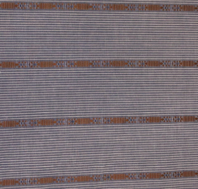 100% cotton stripes blue /white stripe with brown stripe pattern 56" wide [18344]
