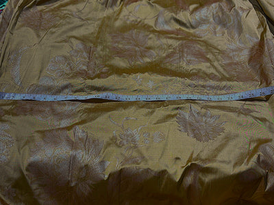 100% Silk Taffeta Jacquard Fabric  GOLD WITH SUBTLE GOLD AND SILVER GLITTER JACQUARD  54" wide TAFJACNEW22