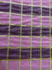 cotton chanderi fabric plaids shade of pink &amp; metallic gold 44&quot; wide [9258]