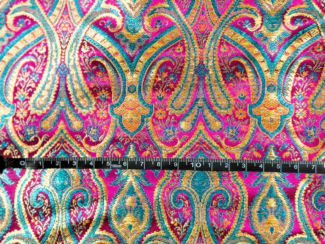 新品 BLUELEA EMBROIDERYJACQUARDBLOUSE ブルレア Italian Blooming Floral Metallic Brocade - Metallic Sky Blue