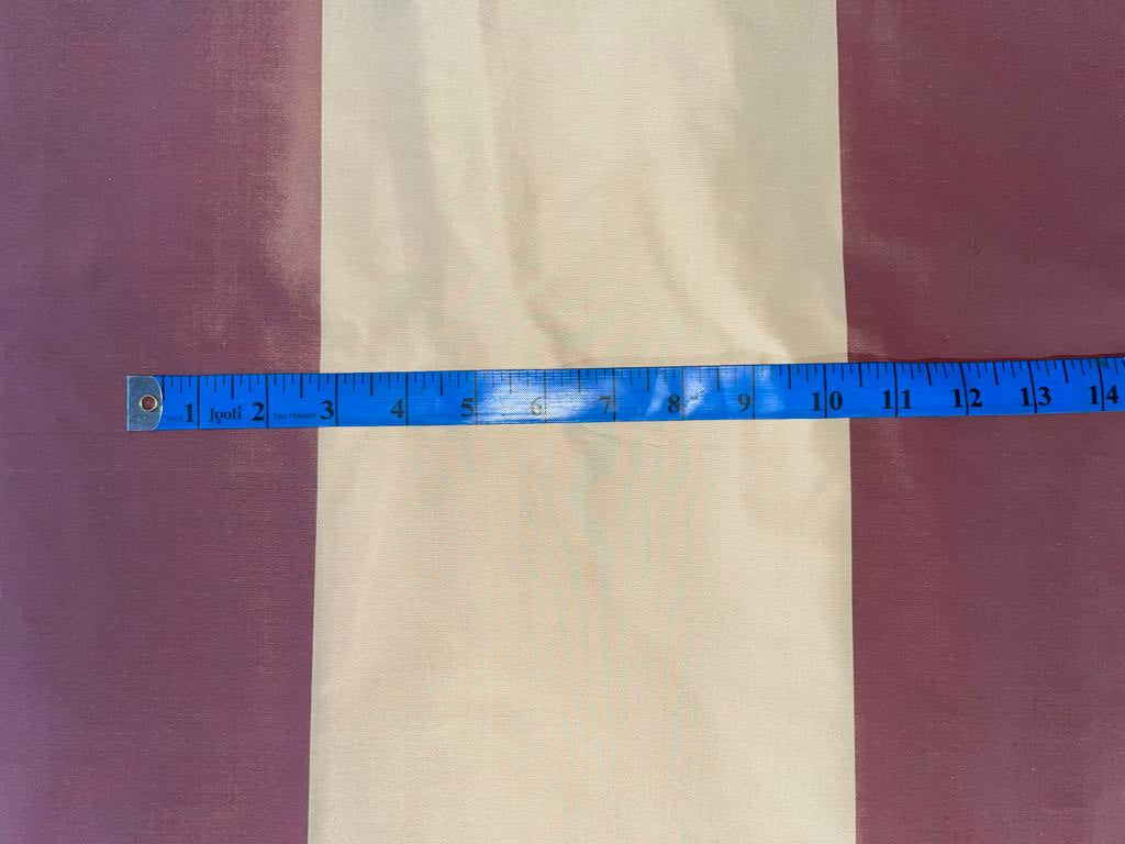 Silk taffeta large stripes salmon beige 54" wide TAFS38[1]