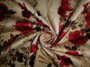 100% COTTON SATIN floral print 58&quot;  wide available in two colors red and blue