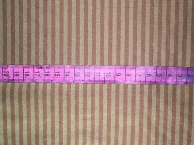 100% Silk Taffeta ~Dark Gold / Bronze 4 mm Stripe TAFS3[2] 54&quot; wide