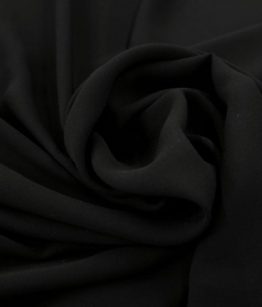 Silk georgette with lycra/spandex 18.60 momme BLACK 54" wide