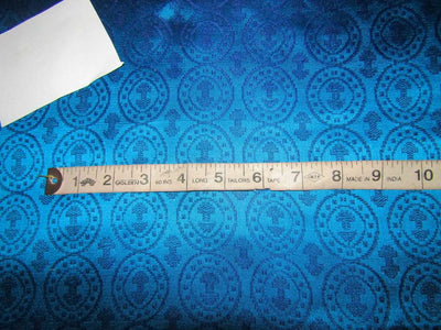 100% Absolute Pure Silk Brocade Vestment Fabric Blue & purple color 44&quot; wide