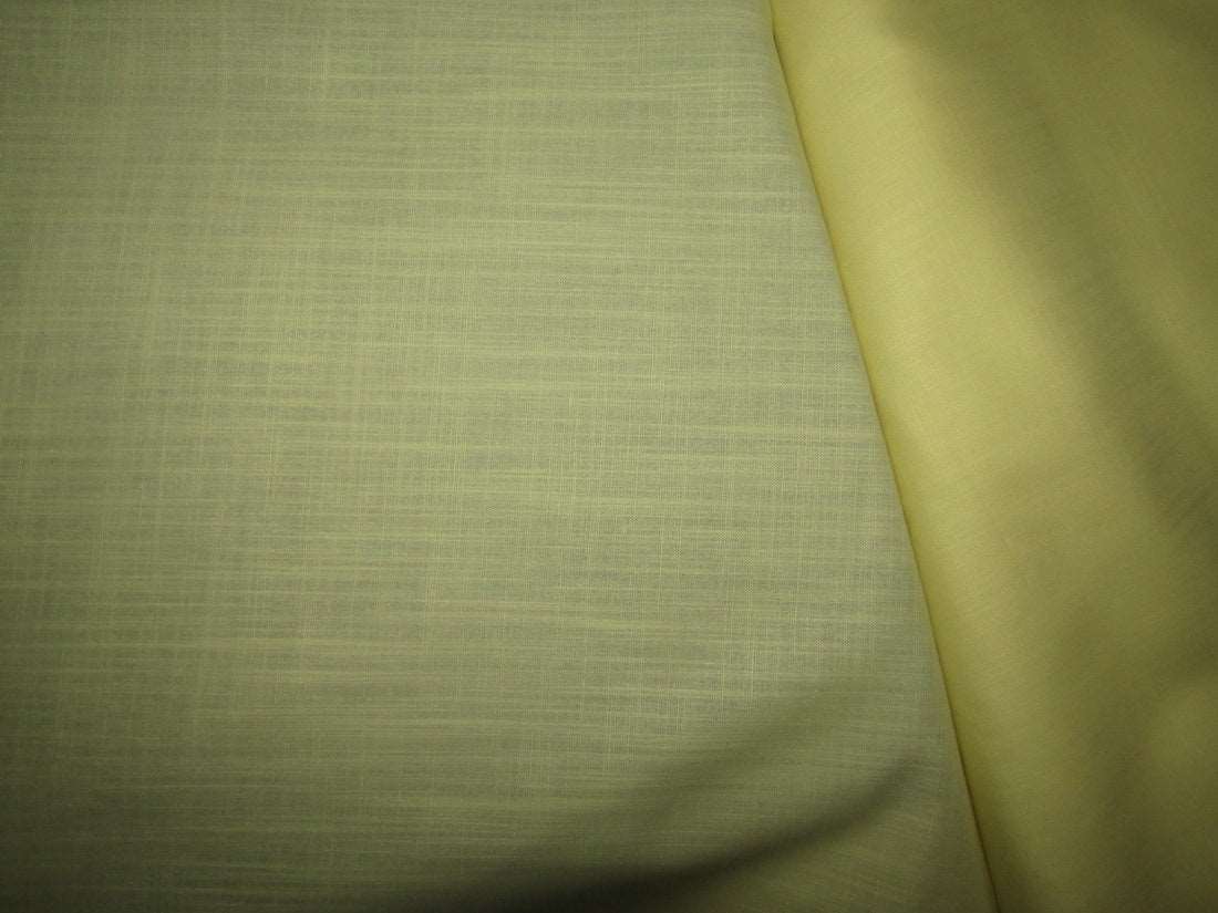 100% COTTON FABRIC with long slubs yellow colour [ RICHMAN ] 58&quot; wide id=10390