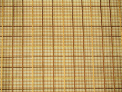 Silk Dupioni Fabric Satin plaids golden brown color 54" wide DUPC95[3]