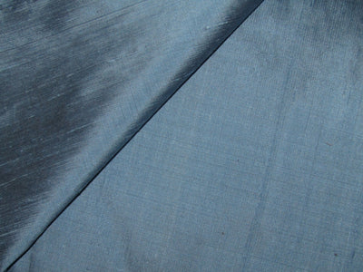 100% PURE SILK DUPIONI FABRIC CLOUDY BLUE 33 momme 54" wide WITH SLUBS MM118[4]