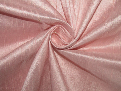 100% Pure SILK Dupioni FABRIC PASTEL PINK color 54" with slubs MM95[3]