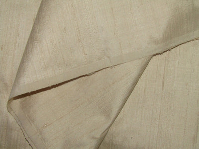 100% pure silk dupioni fabric BEIGE 54" wide with slubs by the yard MM23[6]