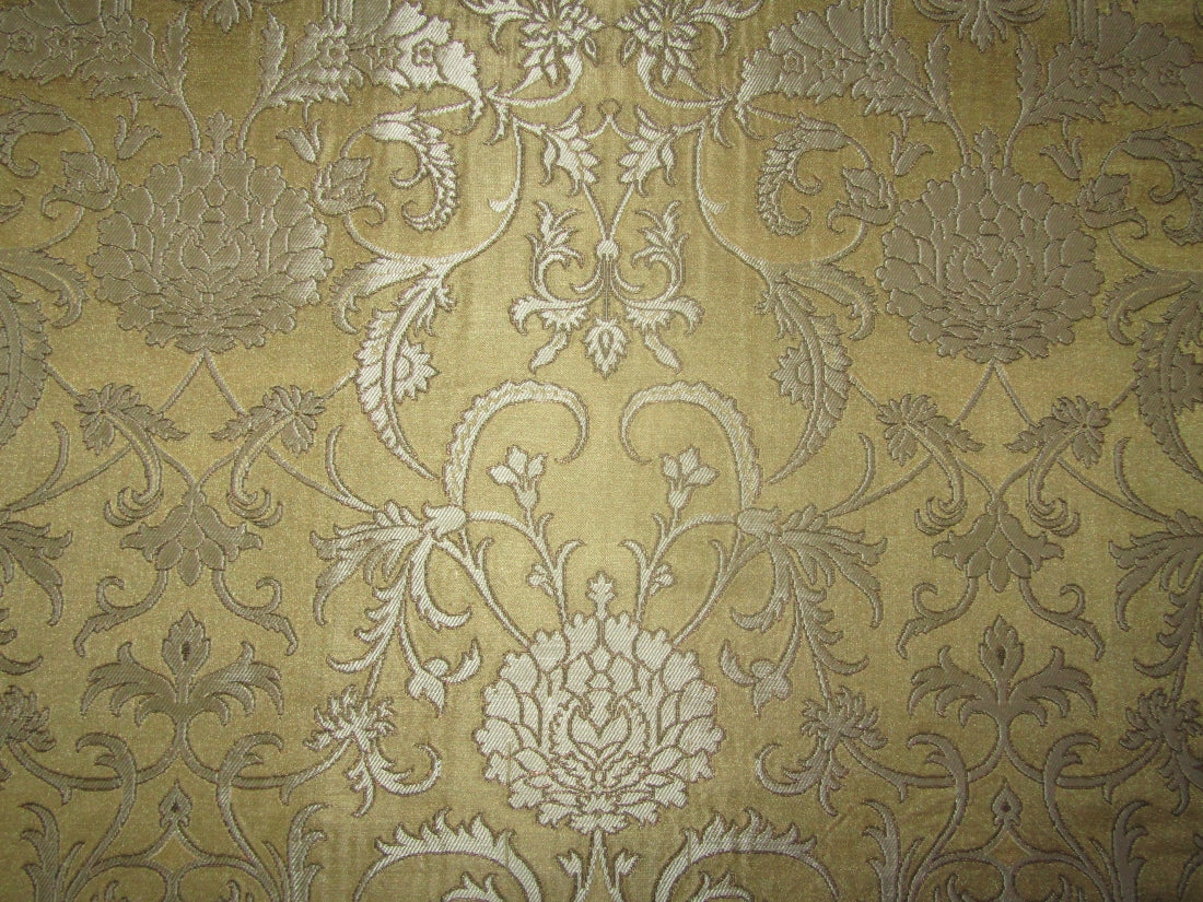 Silk Brocade Fabric Metallic Gold,Cream & Gold color 44" wide BRO253[1] available for bulk preorder