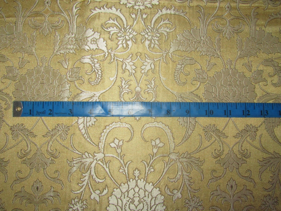 Silk Brocade Fabric Metallic Gold,Cream & Gold color 44" wide BRO253[1] available for bulk preorder