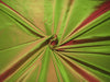 100% Silk Taffeta Fabric Green x Pink Color 54" wide TAF90[2]