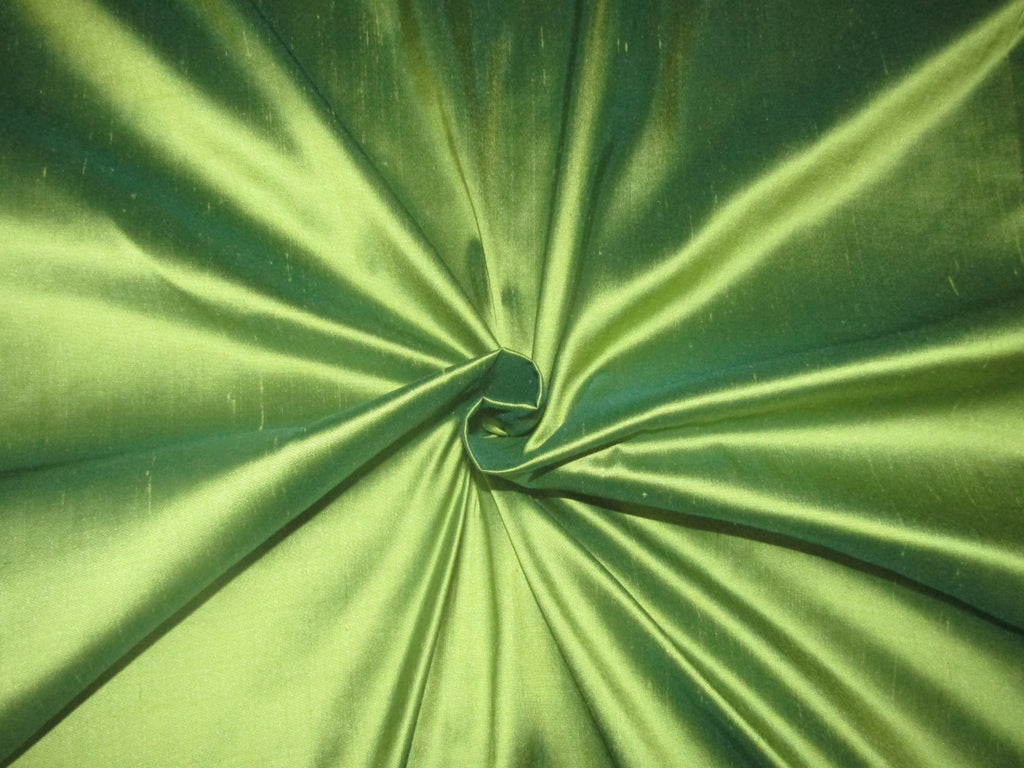 100% Silk Dupioni bright olive green  color 54"wide DUP234[2]
