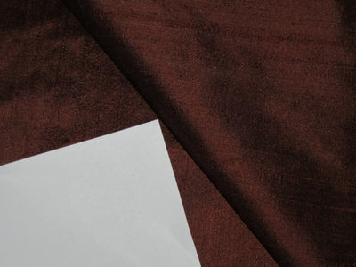 100% PURE SILK DUPIONI FABRIC BROWN color 44" wide WITH SLUBS MM120[3]