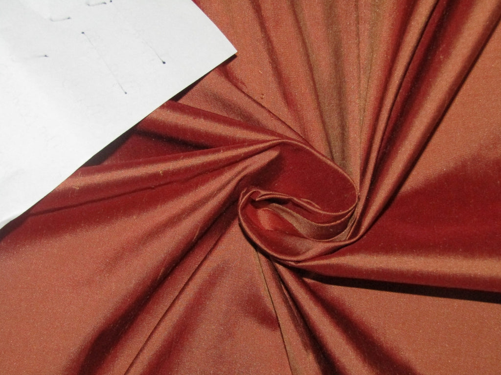 Silk dupioni fabric Rusty Orange color 54" wide DUP42[2]