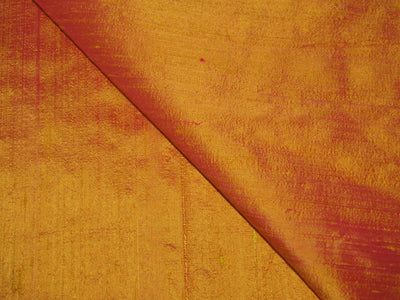 SILK Dupioni FABRIC Iridescent Mango Yellow x Orange color 54" wide DUP31C[2]