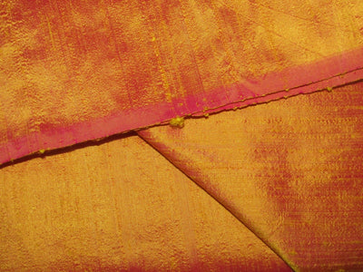SILK Dupioni FABRIC Iridescent Mango Yellow x Orange color 54" wide DUP31C[2]