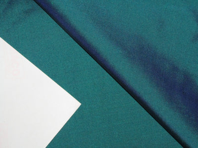 100% Pure SILK Dupioni FABRIC Kingfisher Green x Blue shot colour 54" wide DUP52[2]