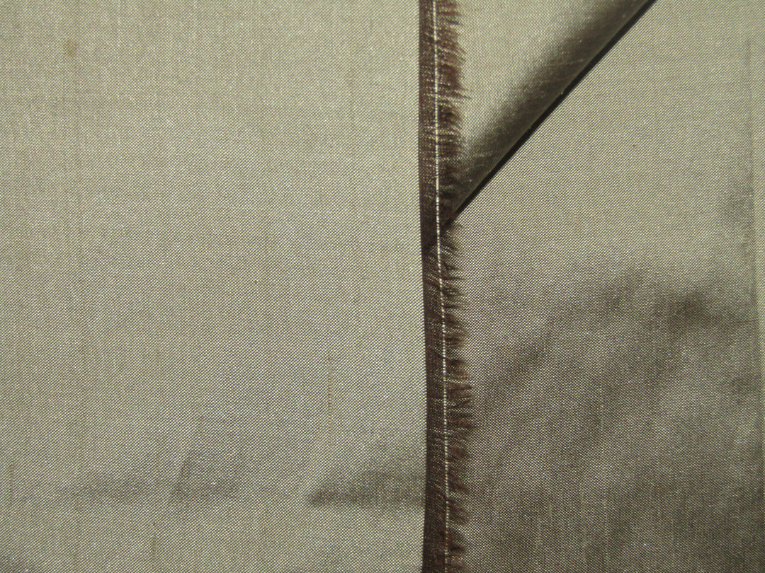Pure SILK DUPIONI FABRIC two tone golden cream x Black Shot color
