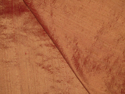 Pure SILK DUPIONI FABRIC Rusty Orange color 54" wide DUP136[2]