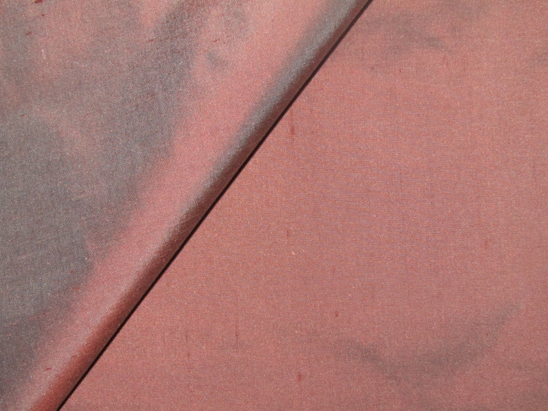 100% pure silk dupioni fabric Dusty Rust color 54