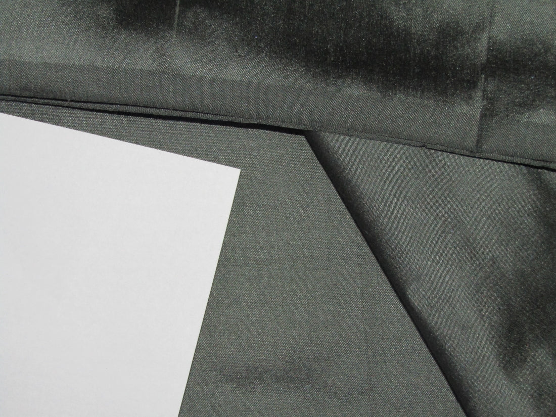 Pure SILK DUPIONI FABRIC Dark Steel Grey color 54" wide DUP162[1]