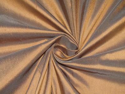 Pure SILK Dupioni FABRIC Copper x Blue shot color 54" WIDE DUP153[2]