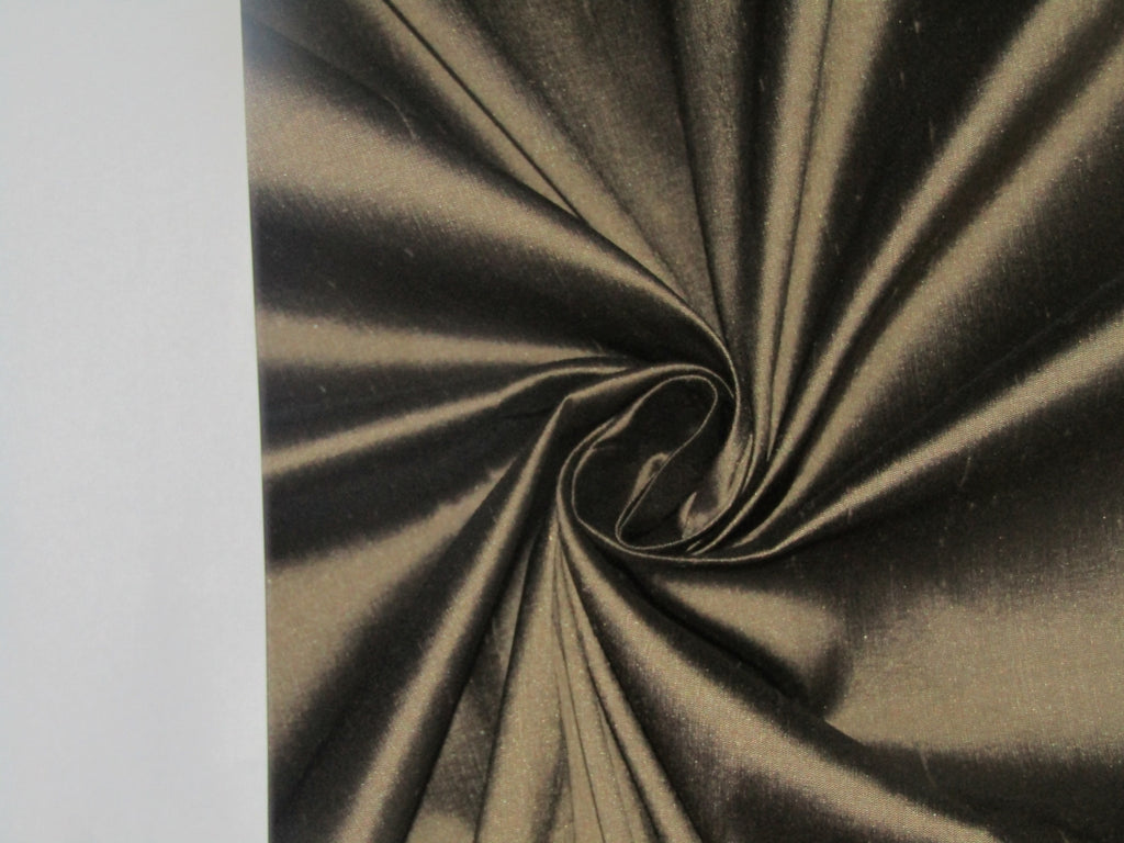 SILK Dupioni FABRIC Brown color 54" wide DUP154
