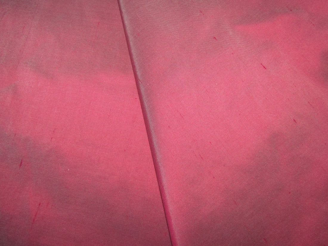 PURE SILK Dupioni FABRIC Dusty Indian PINK x Ivory STUNNING NEW COLLECTION DUP161[3]