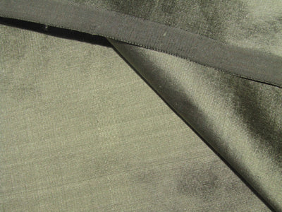 100% Pure SILK Dupioni Fabric khakhi black shot color 54" wide DUP156[2]