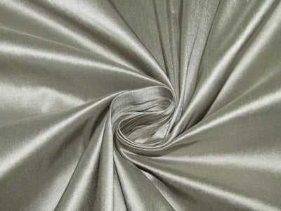 100% Pure silk dupion FABRIC grey color 54" wide DUP289