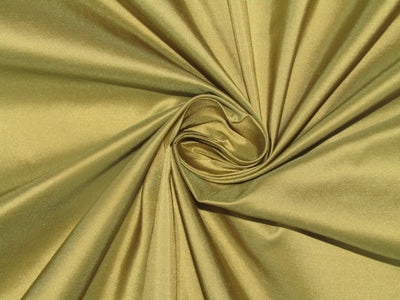 Pure SILK TAFFETA FABRIC Olive Green with Gold Shot color 54" wide TAF27[2]
