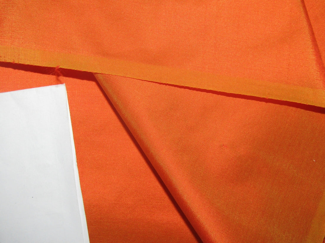 Autumn Orange Taffeta Silk Fabric