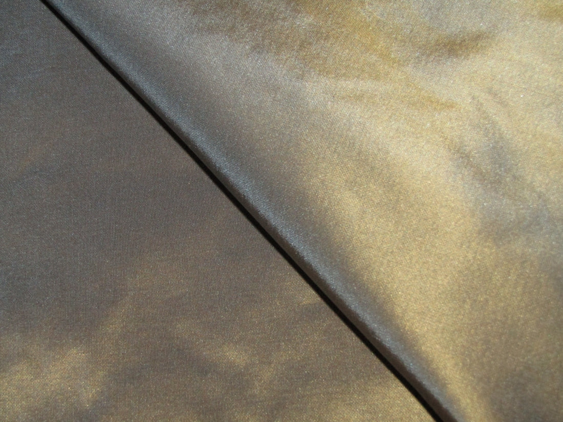 100% Pure Silk Taffeta Fabric Gold Glitter X Blue Shot color 54" wide TAF64[1]