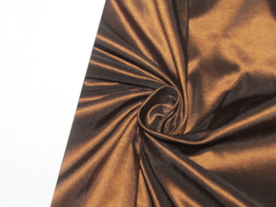 100% Silk Taffeta Fabric Copper Brown x Black Color 54" wide TAF70[6]