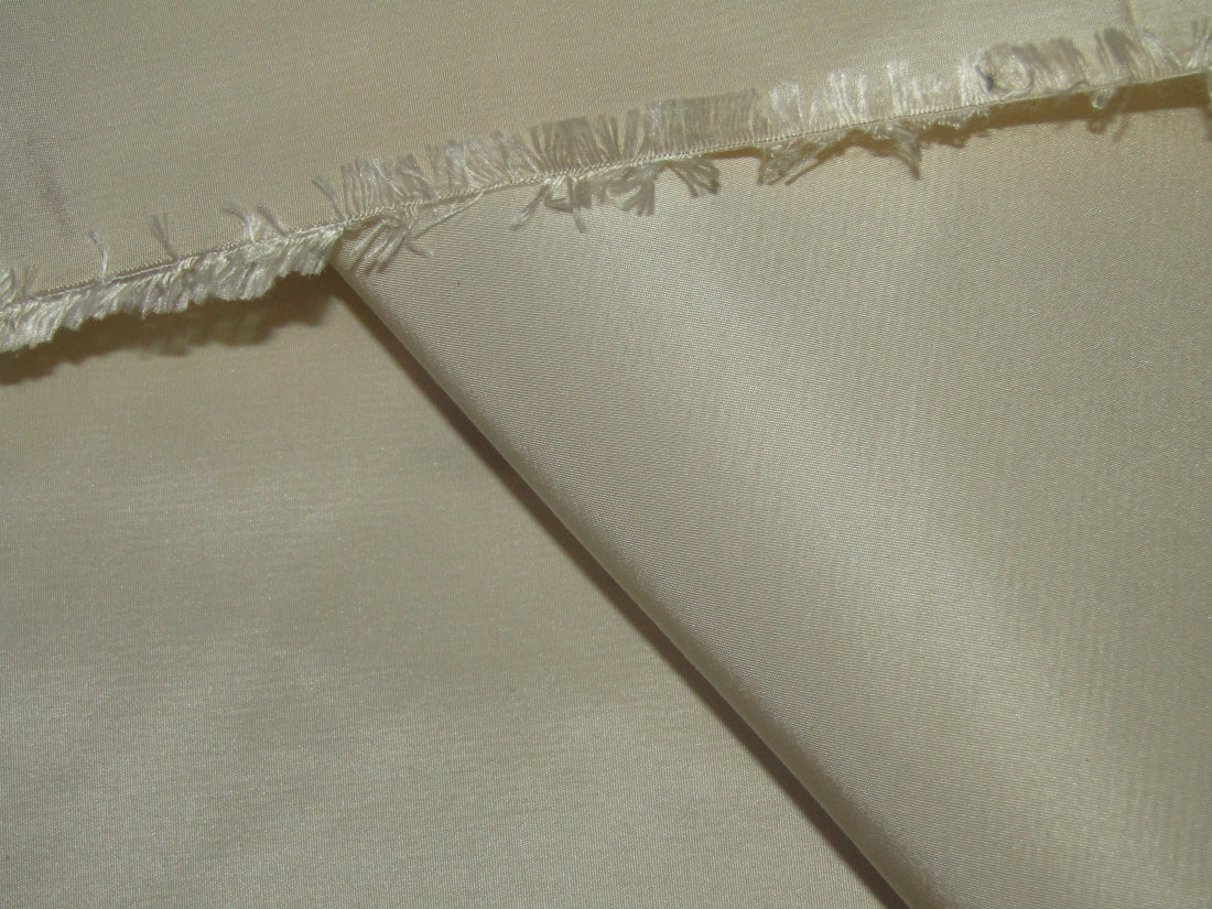 100% Pure SILK TAFFETA FABRIC Off White Cream color 54" wide TAF169