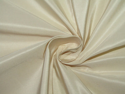 100% Pure SILK TAFFETA FABRIC Off White Cream color 54" wide TAF169