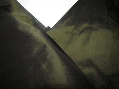 100% silk taffeta fabric iridescent forest green x black color 54" wide TAF232[3]