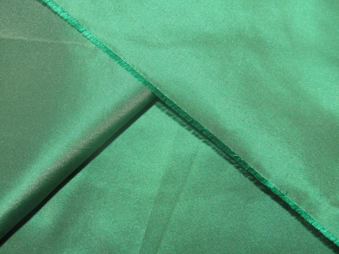 100% Pure SILK TAFFETA FABRIC Dazzling Green color 54 100% Pure SILK TAFFETA FABRIC Dazzling Green color 54