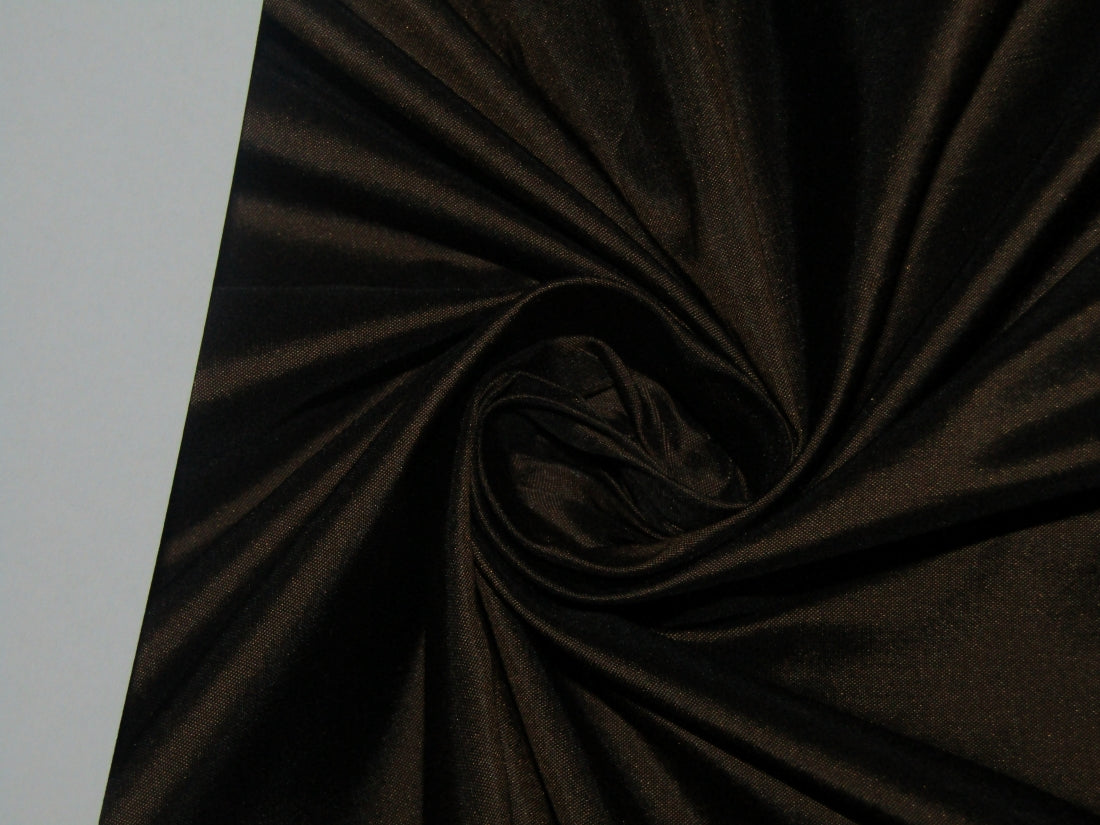 SILK TAFFETA FABRIC dark coffee brown color 54" wide TAF22[1]