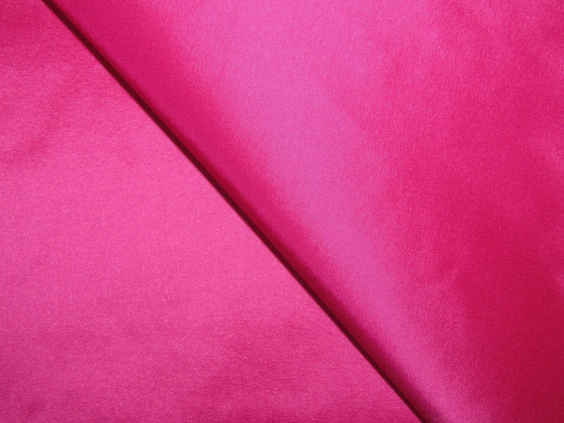 100% Pure SILK TAFFETA FABRIC Hot Fiery Pink color 54" wide TAF202